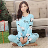 2019 Pyjama Women Pajamas Sets Spring Summer Long Sleeve Thin Print Cute Sleepwear Big Girl Pijamas Mujer Leisure Student Pajama