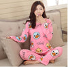 2019 Pyjama Women Pajamas Sets Spring Summer Long Sleeve Thin Print Cute Sleepwear Big Girl Pijamas Mujer Leisure Student Pajama