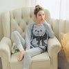 2019 Pyjama Women Pajamas Sets Spring Summer Long Sleeve Thin Print Cute Sleepwear Big Girl Pijamas Mujer Leisure Student Pajama