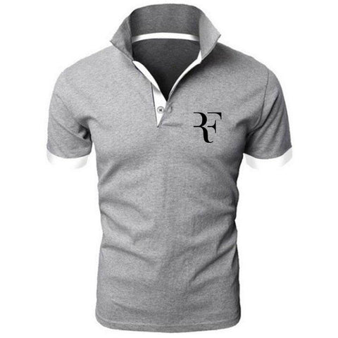 summer fashion Roger Federer perfect logo printed polo RF New men high quality social Polo shirts Polo Shirt for women and mens