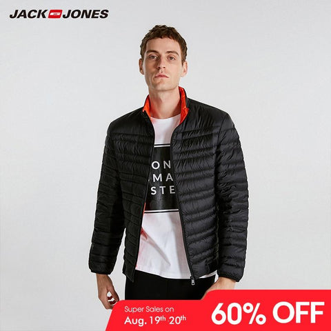 JackJones Men's Autumn Light-weight Down Jacket Outdoors Outerwear Male Casual Fashion Coat Menswear 218312527