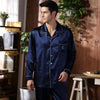 2019 men pyjama set solid imitate silk men pajama suit polka dot satin pajama man sleepwear pajamas male nightgown