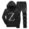 2 piece suit sports men's new brand winter training suit hooded pullover sweatshirt + men's pants men's cotton print hoodie