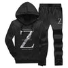 2 piece suit sports men's new brand winter training suit hooded pullover sweatshirt + men's pants men's cotton print hoodie