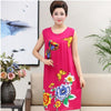 Summer Sexy Cotton Sleepwear Nightgown Women Night Shirt Dress Middle age Female Casual Home Clothes Loose Print Nightdress