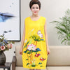 Summer Sexy Cotton Sleepwear Nightgown Women Night Shirt Dress Middle age Female Casual Home Clothes Loose Print Nightdress