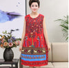 Summer Sexy Cotton Sleepwear Nightgown Women Night Shirt Dress Middle age Female Casual Home Clothes Loose Print Nightdress
