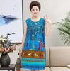 Summer Sexy Cotton Sleepwear Nightgown Women Night Shirt Dress Middle age Female Casual Home Clothes Loose Print Nightdress