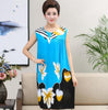 Summer Sexy Cotton Sleepwear Nightgown Women Night Shirt Dress Middle age Female Casual Home Clothes Loose Print Nightdress