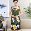 Summer Sexy Cotton Sleepwear Nightgown Women Night Shirt Dress Middle age Female Casual Home Clothes Loose Print Nightdress