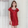 Homewear vintage nightgowns female silk lace nightgowns women silk sleepwear NN0812 Y
