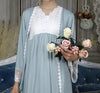 Women Robe Long Nightgown Set Classic Loose Robe Vintage Homewear Ladies Beautiful Sleepwear Robes Autumn 2018 New Cheap Sale