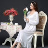 Autumn Long Cotton Women Loose Nightgown Oversized Home Dress Mom Girl Night Dress Elegant Woman Nightshirt Lace Sleepwear New