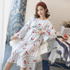 Autumn Women Sexy Nightwear Plus Size M-XXL Cotton Nightgown Sleepwear Night Dress Lingerie Robe Sexy Long Sleeve Home Clothes