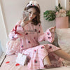 Autumn Women Sexy Nightwear Plus Size M-XXL Cotton Nightgown Sleepwear Night Dress Lingerie Robe Sexy Long Sleeve Home Clothes