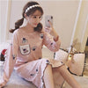 Autumn Women Sexy Nightwear Plus Size M-XXL Cotton Nightgown Sleepwear Night Dress Lingerie Robe Sexy Long Sleeve Home Clothes