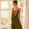 Sexy Perspective Mesh Guaze Robe & Gowns Set Slim Beauty Back Nightgowns Thin V-neck Long Sling Nightdress Sleepwear Sets