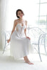 Sexy Perspective Mesh Guaze Robe & Gowns Set Slim Beauty Back Nightgowns Thin V-neck Long Sling Nightdress Sleepwear Sets