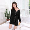 New Arrivals Modal Female Nightgowns Long sleeves Soft Home Dress Sexy Nightwear Women Sleepwear Solid Sleep Lounge Vintage