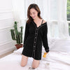New Arrivals Modal Female Nightgowns Long sleeves Soft Home Dress Sexy Nightwear Women Sleepwear Solid Sleep Lounge Vintage