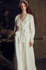 Elegant Retro Robe Women Sexy Robe set Lace Long Gowns Nightgown Lady Two Pieces Lady Robe Sleepwear Bride Comfortable