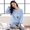 Autumn New 100% Cotton Long Sleeved Pajamas Women's Pajamas Sets Sweet Sleepwear Nightgowns Female Lounge Women Fashion Clothing