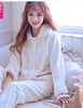 Thickening Women Winter Flannel Pajamas Female Coral Fleece Pajama Sets Sleepwear Velvet Long-sleeve Casual Nightgown B-5995
