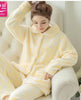 Thickening Women Winter Flannel Pajamas Female Coral Fleece Pajama Sets Sleepwear Velvet Long-sleeve Casual Nightgown B-5995