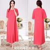 82 Plus size summer short-sleeve ultra 100% cotton long nightgown female buckle embroidery sleepwear derlook L-2XL