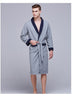 Robe Newly Long Sleeve Kimono Bathrobe Gown Loose Sleepwear Home Clothes Casual Nightwear Nightgown With Pocket XL XXL