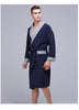 Robe Newly Long Sleeve Kimono Bathrobe Gown Loose Sleepwear Home Clothes Casual Nightwear Nightgown With Pocket XL XXL