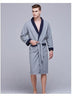 Robe Newly Long Sleeve Kimono Bathrobe Gown Loose Sleepwear Home Clothes Casual Nightwear Nightgown With Pocket XL XXL