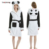 2019 Winter Thick Warm Women Unicorn Nightgowns Coral Fleece Kimono Robe Bath Suit Stitch Panda Sleepwear Animal Long Nightwear