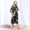 Women's Satin Robes Kimono For Brides Wedding Robe Sleepwear Silk Pijama Casual Bathrobe Animal Rayon Long Nightgown Plus Size