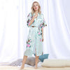 Women's Satin Robes Kimono For Brides Wedding Robe Sleepwear Silk Pijama Casual Bathrobe Animal Rayon Long Nightgown Plus Size
