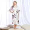 Women's Satin Robes Kimono For Brides Wedding Robe Sleepwear Silk Pijama Casual Bathrobe Animal Rayon Long Nightgown Plus Size
