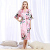Women's Satin Robes Kimono For Brides Wedding Robe Sleepwear Silk Pijama Casual Bathrobe Animal Rayon Long Nightgown Plus Size