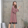 Summer Loose Modal Sleeping Skirt Summer Long Sleeve Lace Nightwear Plus Size Long Nightgowns Sexy Sleepshirts Naked Sleeping