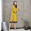 Summer Loose Modal Sleeping Skirt Summer Long Sleeve Lace Nightwear Plus Size Long Nightgowns Sexy Sleepshirts Naked Sleeping
