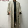 New arrival 2018 kimono robe long nightgown Japanese style bath robe v-neck solid color male cotton nightgown CC005 Q