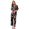 Faux Silk Women's Pajamas Sexy Long Sleeve Trousers Suit Nightdress Sleepwear Nightgowns  Nightwear Home Dress Dressing Gown