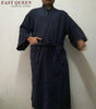 New arrival 2018 kimono robe long nightgown Japanese style bath robe v-neck solid color male cotton nightgown CC005 Q