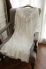 2019 full sleeves and V-neck female sleepwear summer pure cotton princess lace long vintage nightgown
