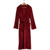 Winter Fashion Coral Fleece Men'S Robe Kimono Bathrobe Nightgown Thick Warm Long Sleeve Belted Sleepwear Bath Night Gown Couple