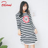 Yidanna new women's sleepwear hat cotton nightgowns sleepshirts in autumn long sleeve lounge for girl onesies winter nightdress