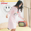 Yidanna new women's sleepwear hat cotton nightgowns sleepshirts in autumn long sleeve lounge for girl onesies winter nightdress