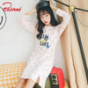 Yidanna new women's sleepwear hat cotton nightgowns sleepshirts in autumn long sleeve lounge for girl onesies winter nightdress