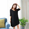 Women Modal Pregnant Sleepwear Girls Nightwear Female Summer Cotton Short Sleeve V-neck Loose Long Nightgowns Ladies Sleepshirt