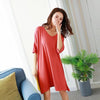 Women Modal Pregnant Sleepwear Girls Nightwear Female Summer Cotton Short Sleeve V-neck Loose Long Nightgowns Ladies Sleepshirt