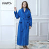 Woman Long Nightgown Robe Winter Thick Warm Robes Coral Fleece Sleepwear BathRobe Felmale Hotel Spa Plush Bath Robe Kimono